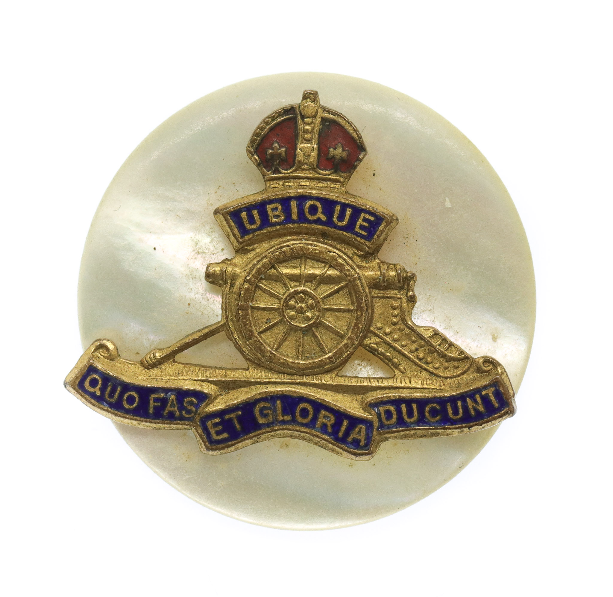 Royal Artillery Sweetheart Brooch - King's Crown