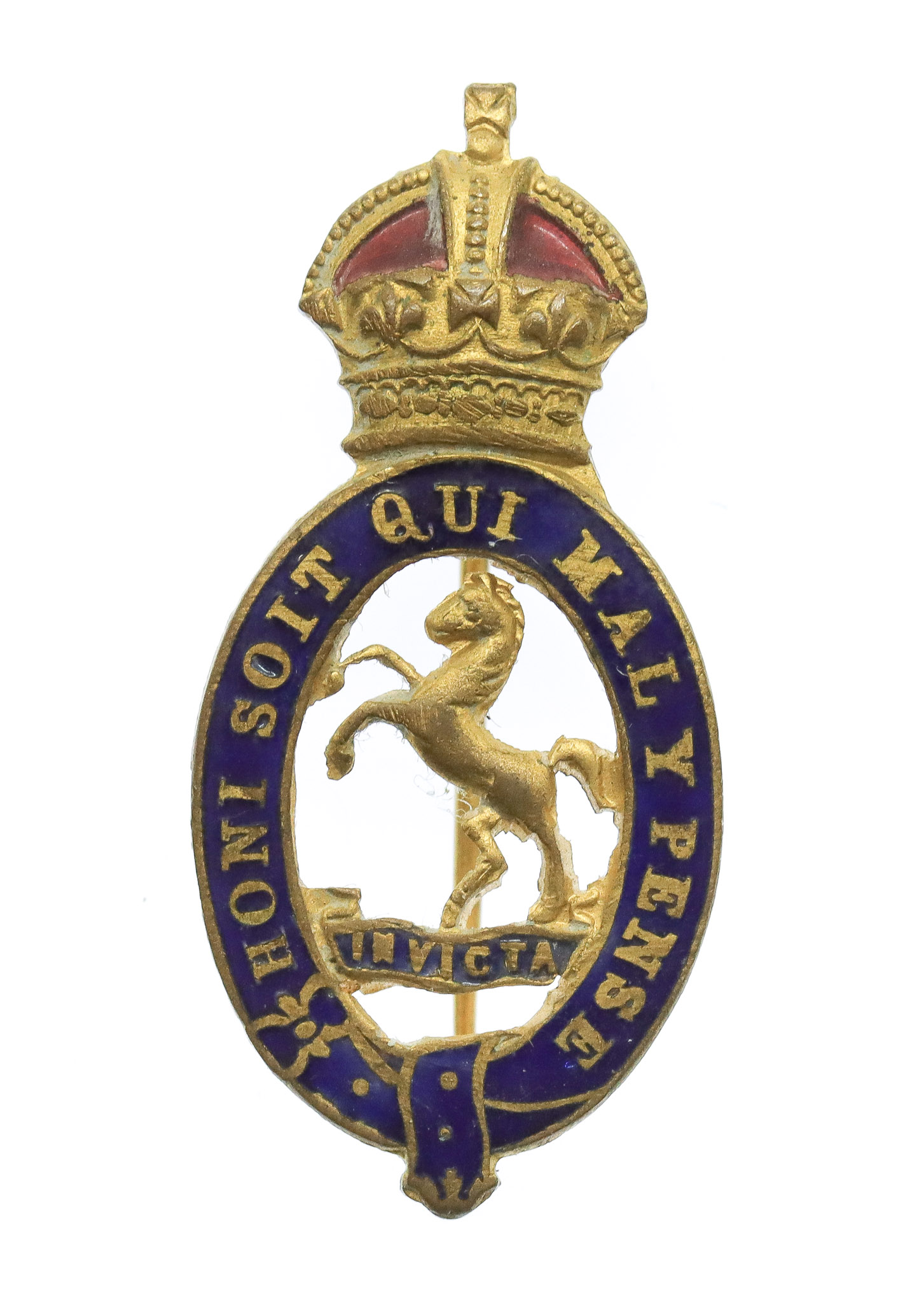 Royal East Kent Yeomanry Enamelled Sweetheart Brooch