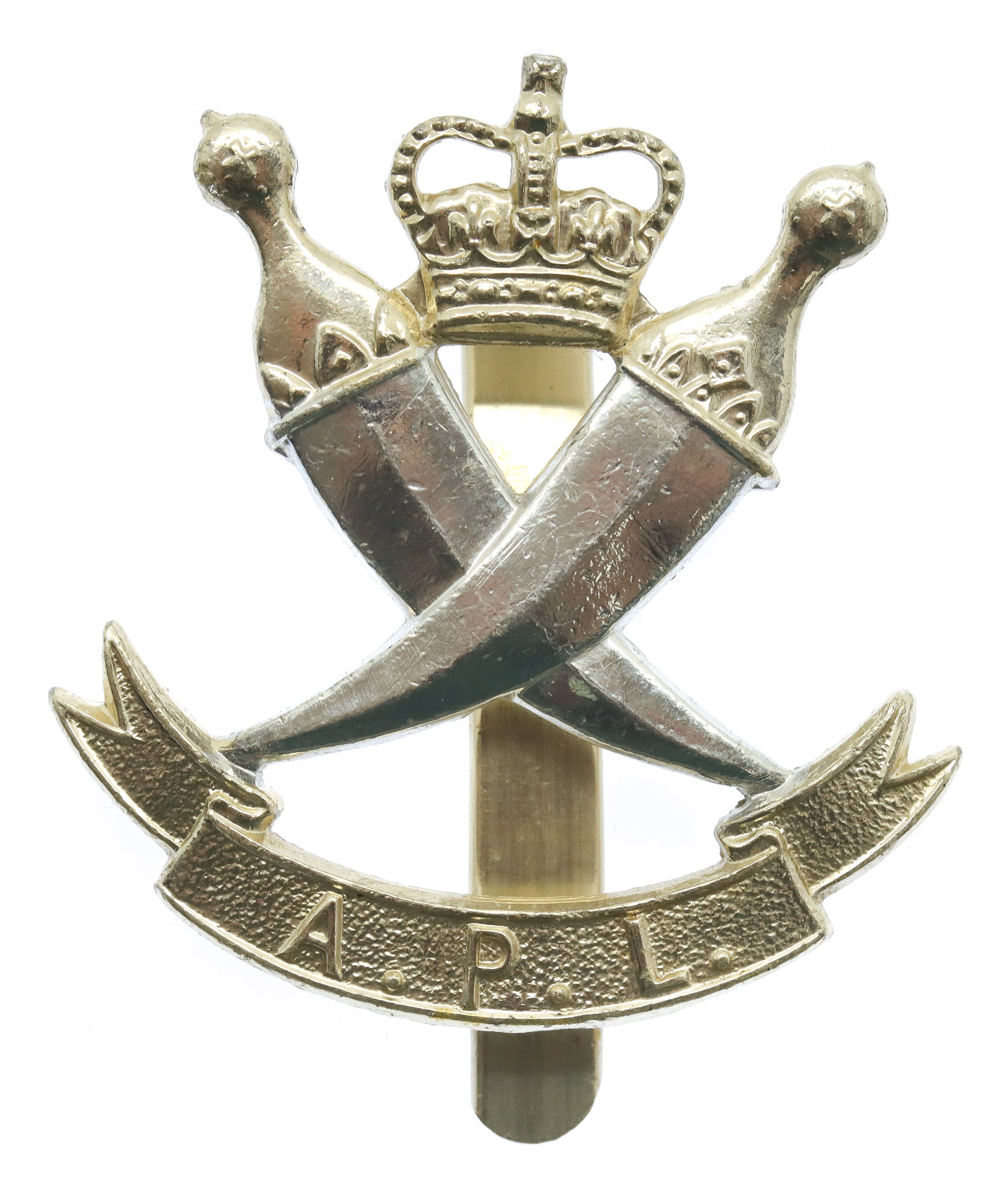 Aden Protectorate Levies Anodised (Staybrite) Cap Badge - Queen's Crown