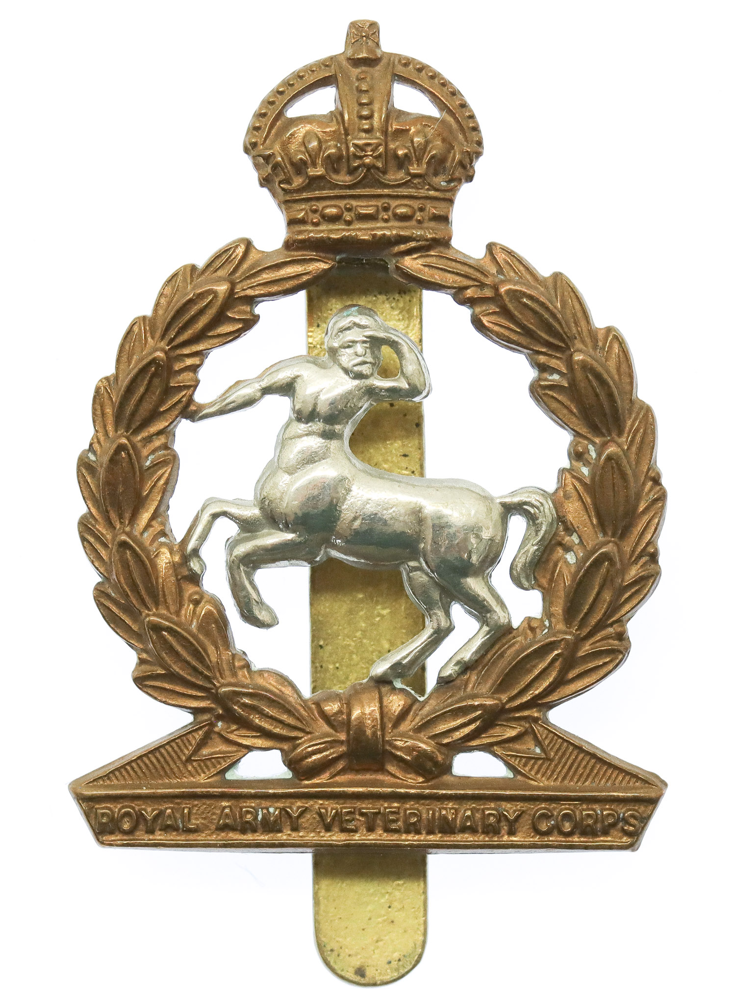 Royal Army Veterinary Corps (R.A.V.C.) Cap Badge - King's Crown