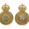 Pair of Army Catering Corps Officer's Collar Badges - King's Crown