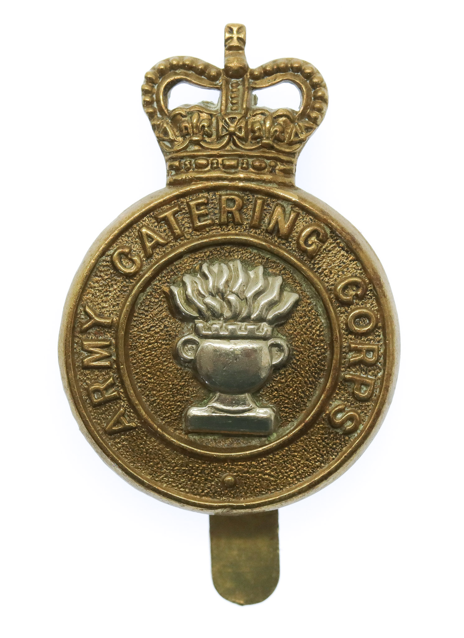 Army Catering Corps Bi-Metal Cap Badge - Queen's Crown
