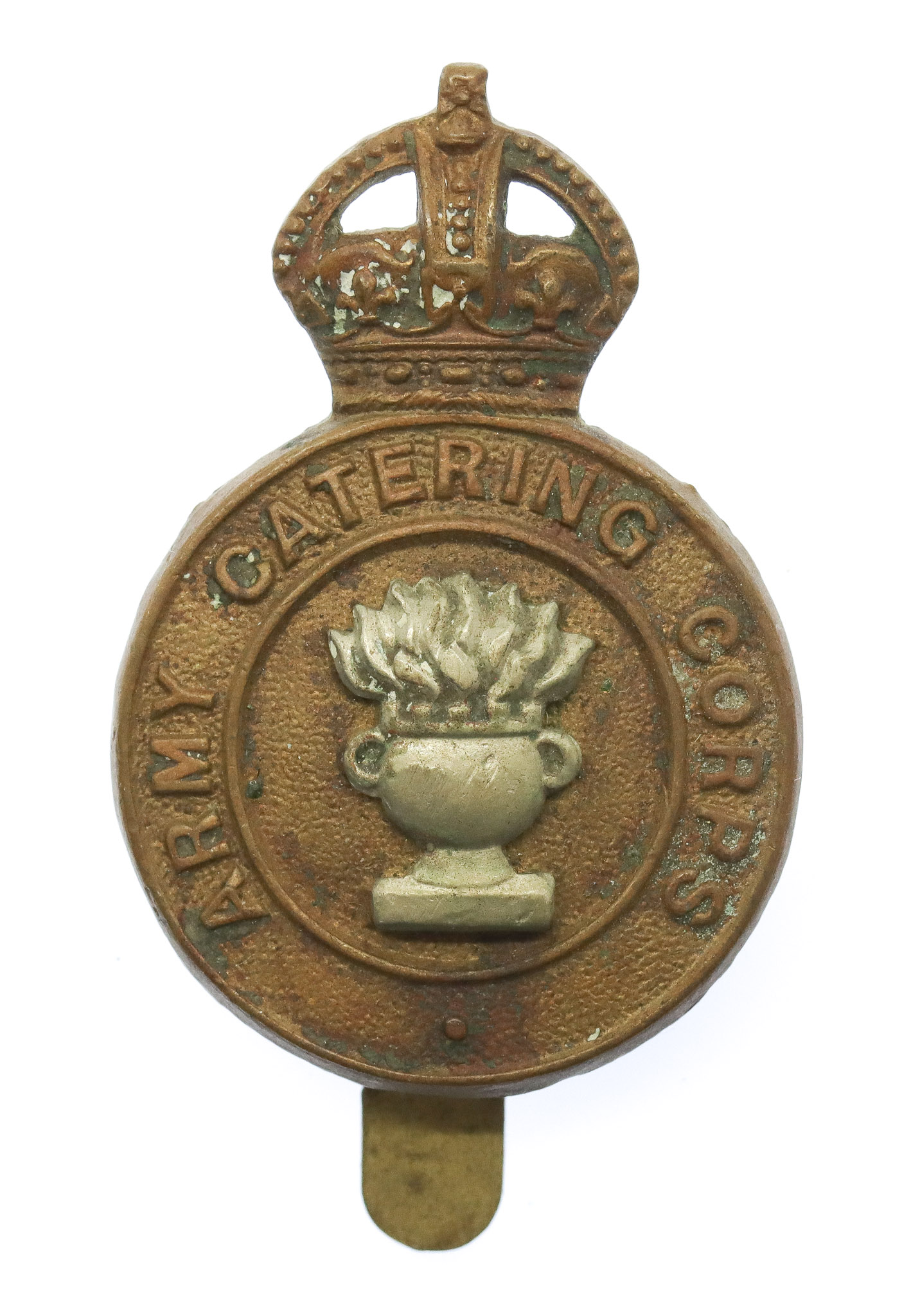 Army Catering Corps Bi-Metal Cap Badge - King's Crown