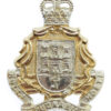 Gibraltar Regiment Anodised (Staybrite) Cap Badge - Queen's Crown