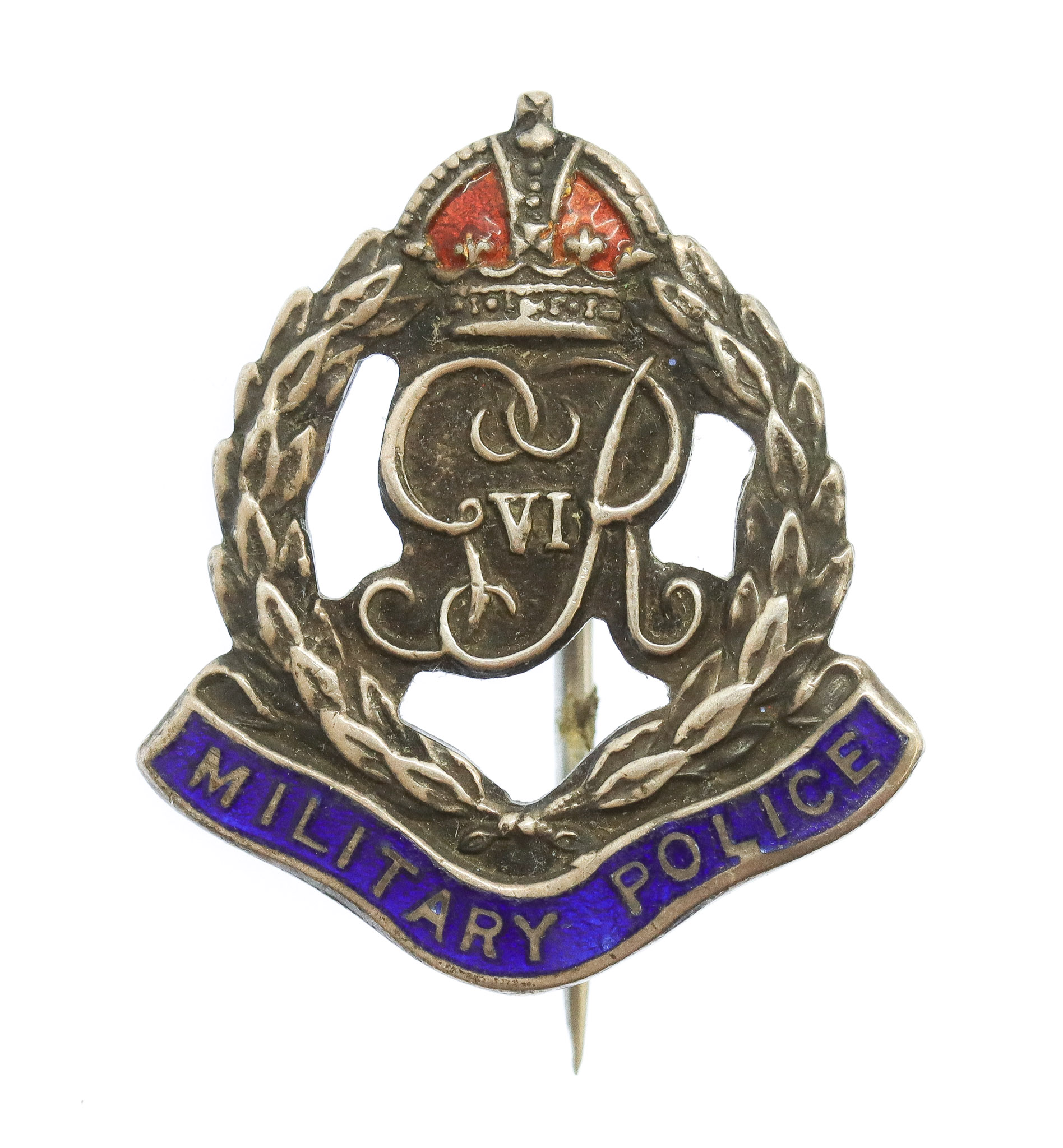 George VI Corps of Military Police Enamelled Sweetheart Brooch