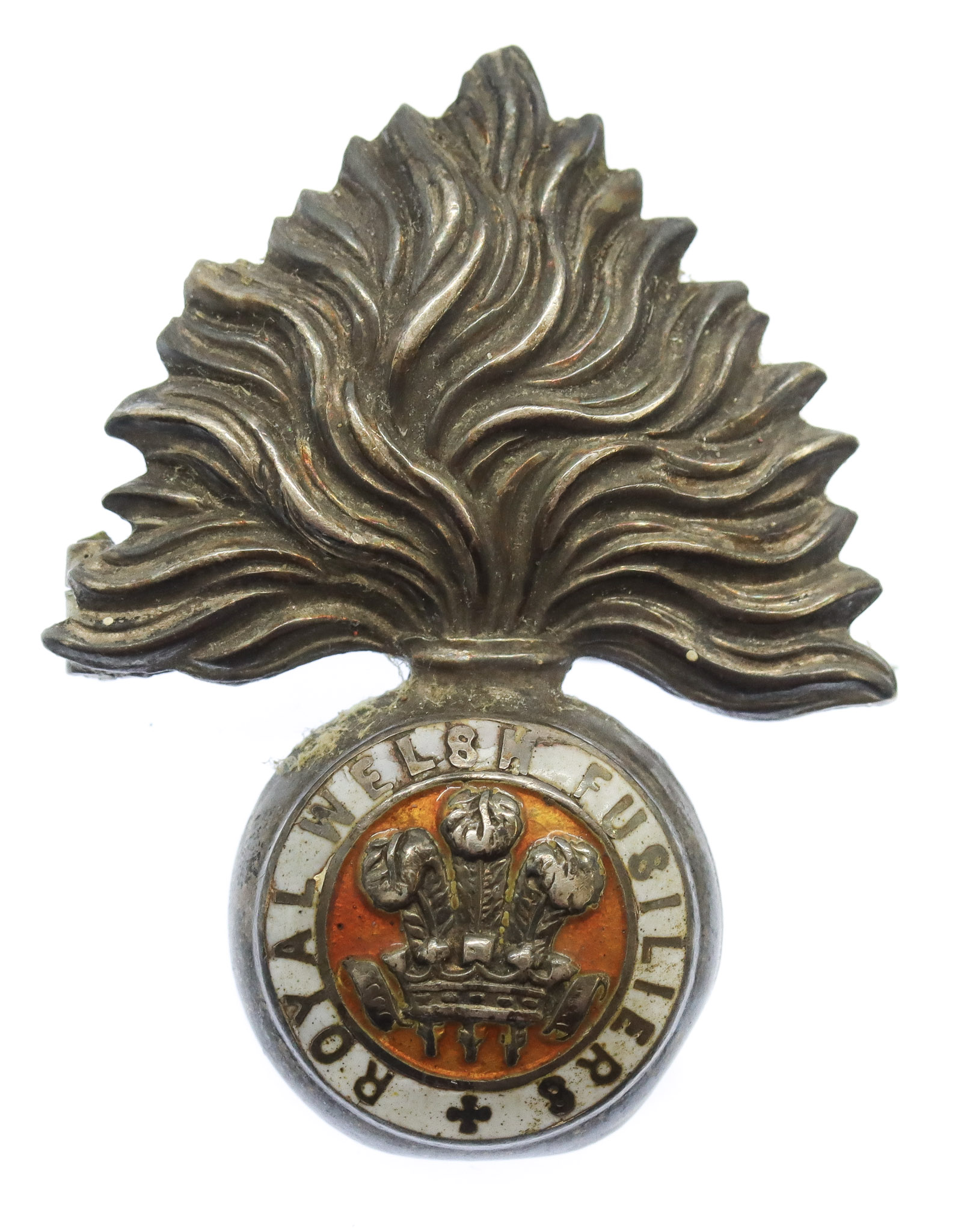 WW1 Royal Welsh Fusiliers Enamelled Sweetheart Brooch 