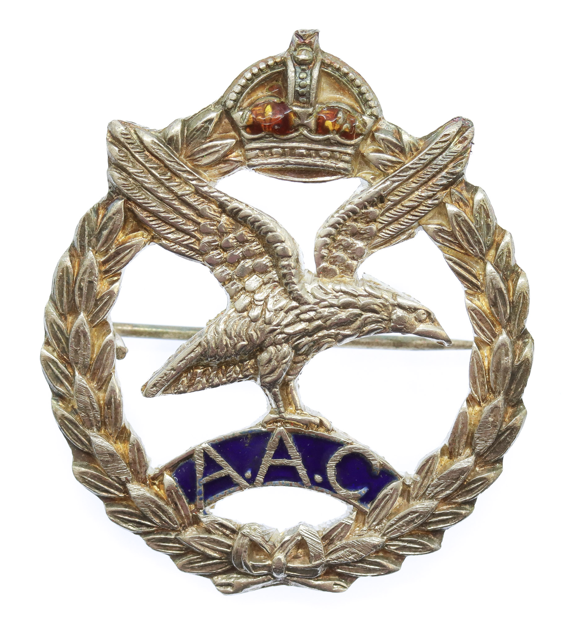 WW2 Army Air Corps Sterling Silver & Enamel Sweetheart Brooch
