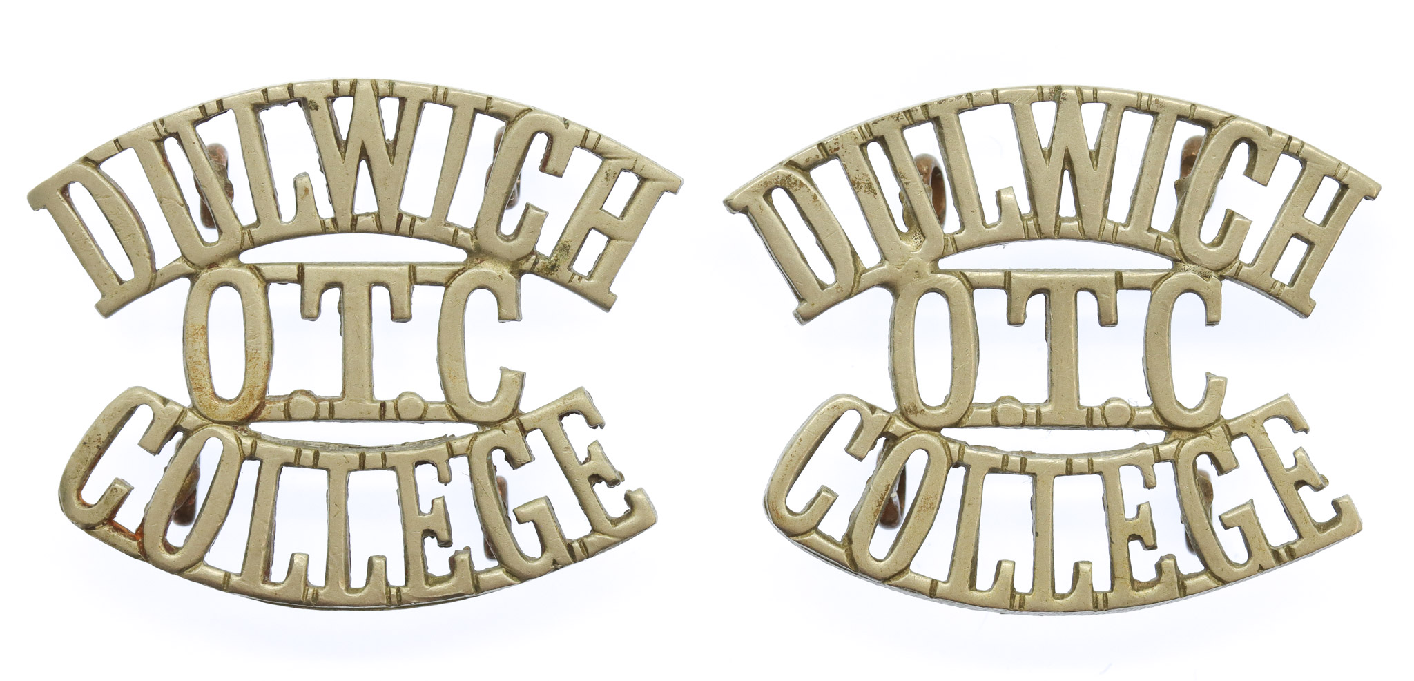 Pair of Dulwich College O.T.C. (DULWICH/O.T.C./COLLEGE) Shoulder Titles