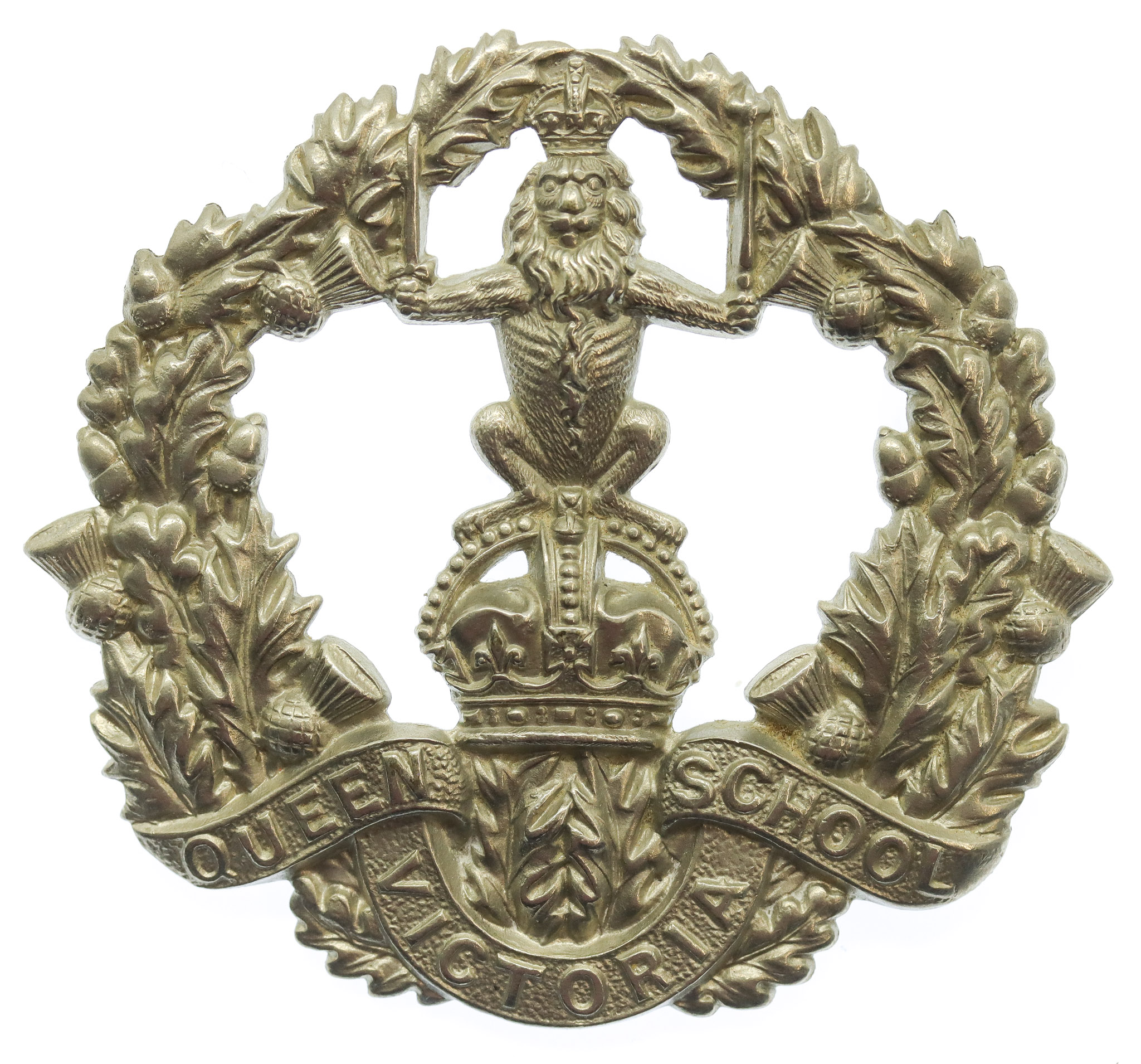 Queen Victoria School, Dunblane Cap Badge - King's Crown