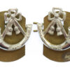 Pair of Light Infantry Anodised ( Staybrite) Collar Badges