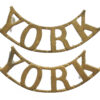Pair of Yorkshire Regiment (YORK) Shoulder Titles