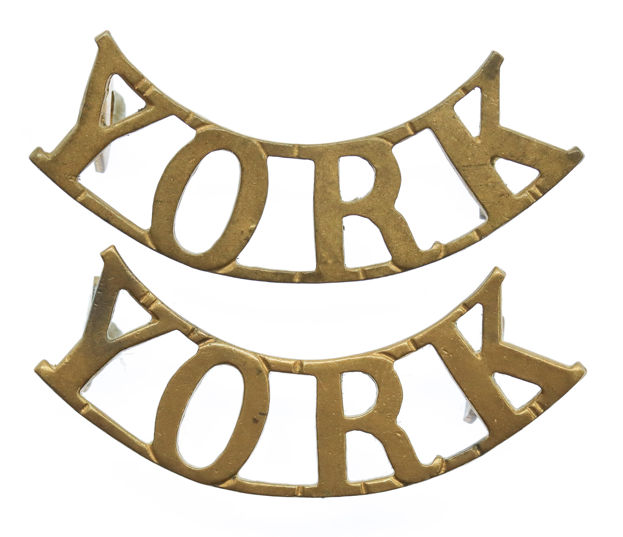 Pair of Yorkshire Regiment (YORK) Shoulder Titles