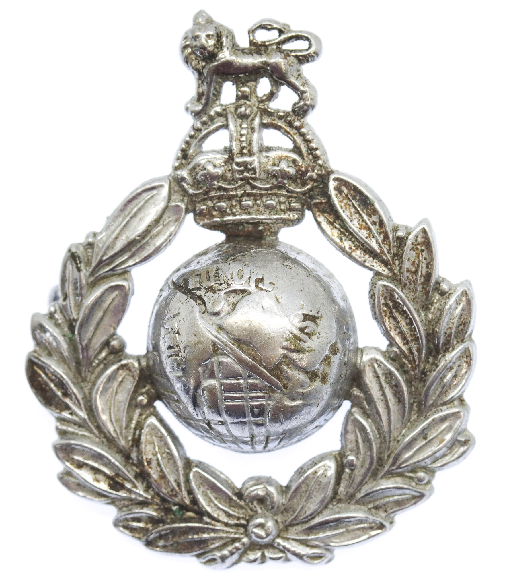 Royal Marines Chrome Cap Badge - King's Crown