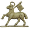 The Queen's (Royal West Surrey) Regiment WW2 Plastic Economy Cap Badge