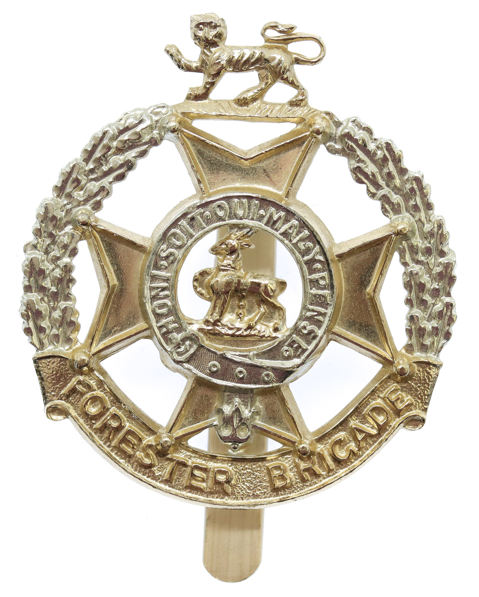 Forester Brigade Anodised (Staybrite) Cap Badge