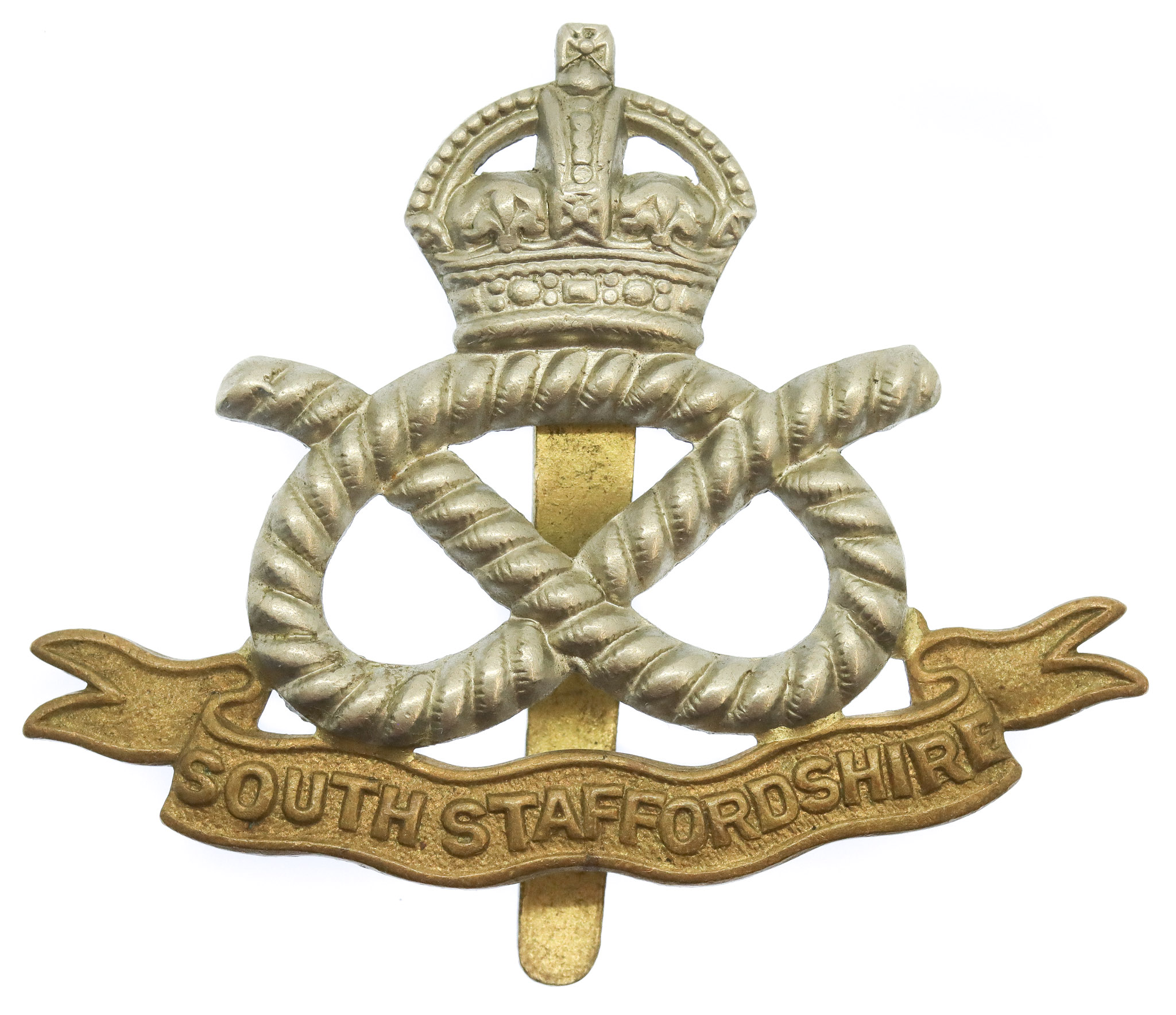 South Staffordshire Regiment Cap Badge - King's Crown