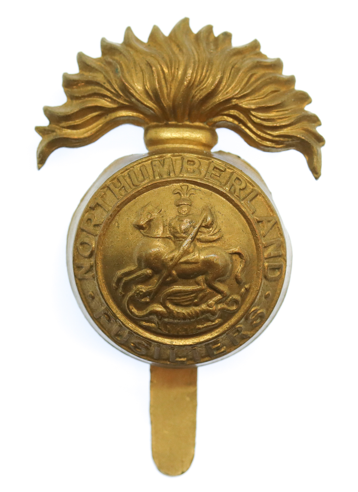 Northumberland Fusiliers Brass Cap Badge