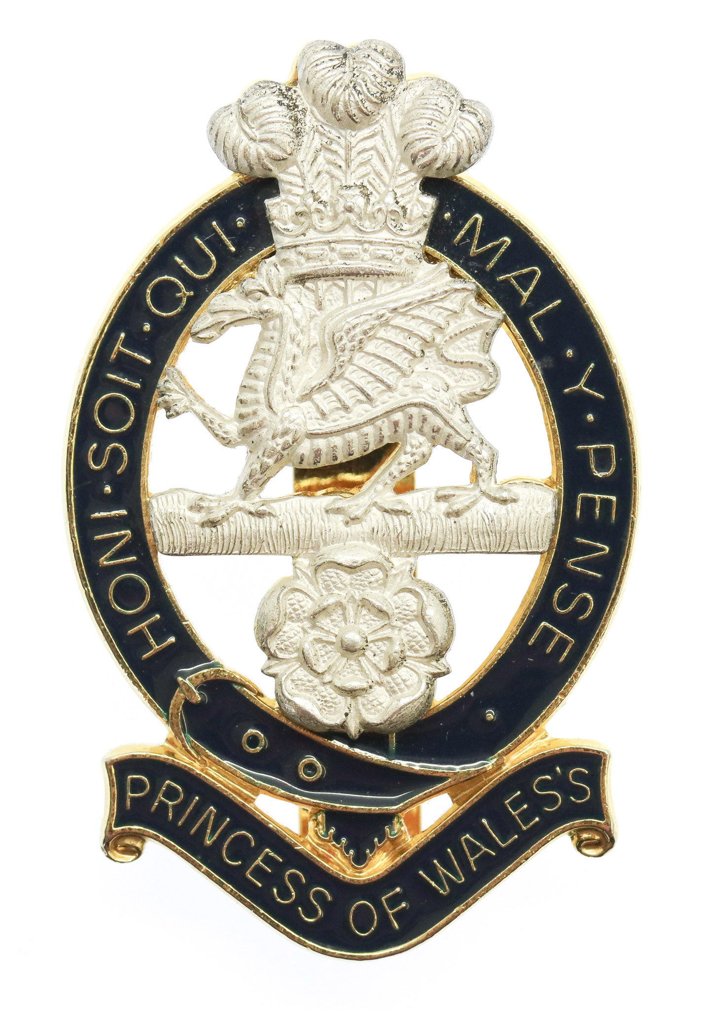 Princess of Wales's Royal Regiment Enamelled Cap Badge
