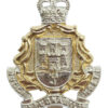Gibraltar Regiment Anodised (Staybrite) Cap Badge - Queen's Crown