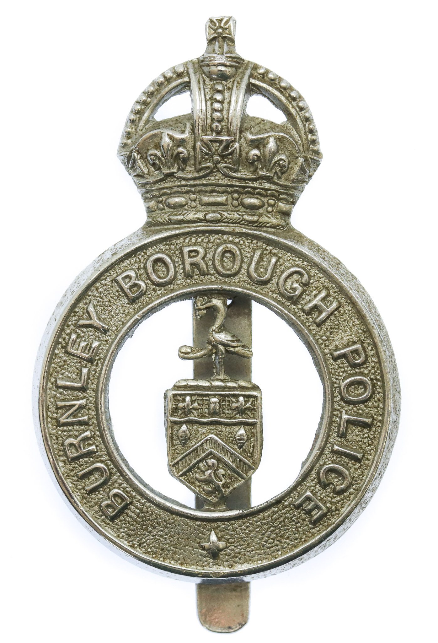 Burnley Borough Police Cap Badge - King's Crown