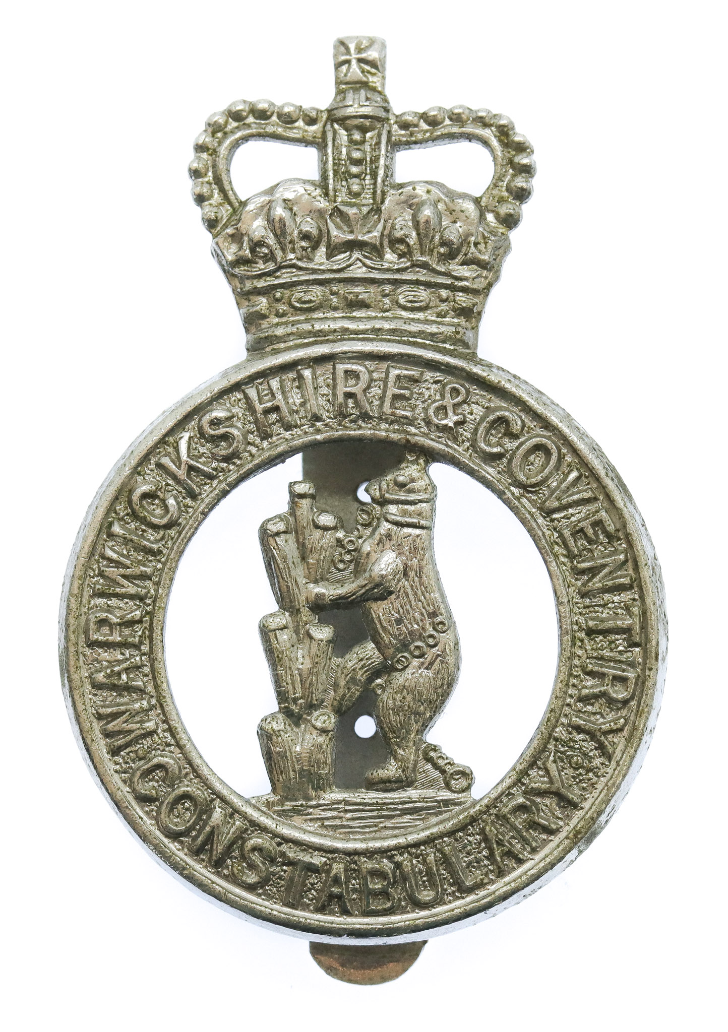 Warwickshire & Coventry Constabulary Cap Badge - Queen's Crown