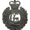 Berkshire Constabulary Black Wreath Helmet Plate - Queen's Crown