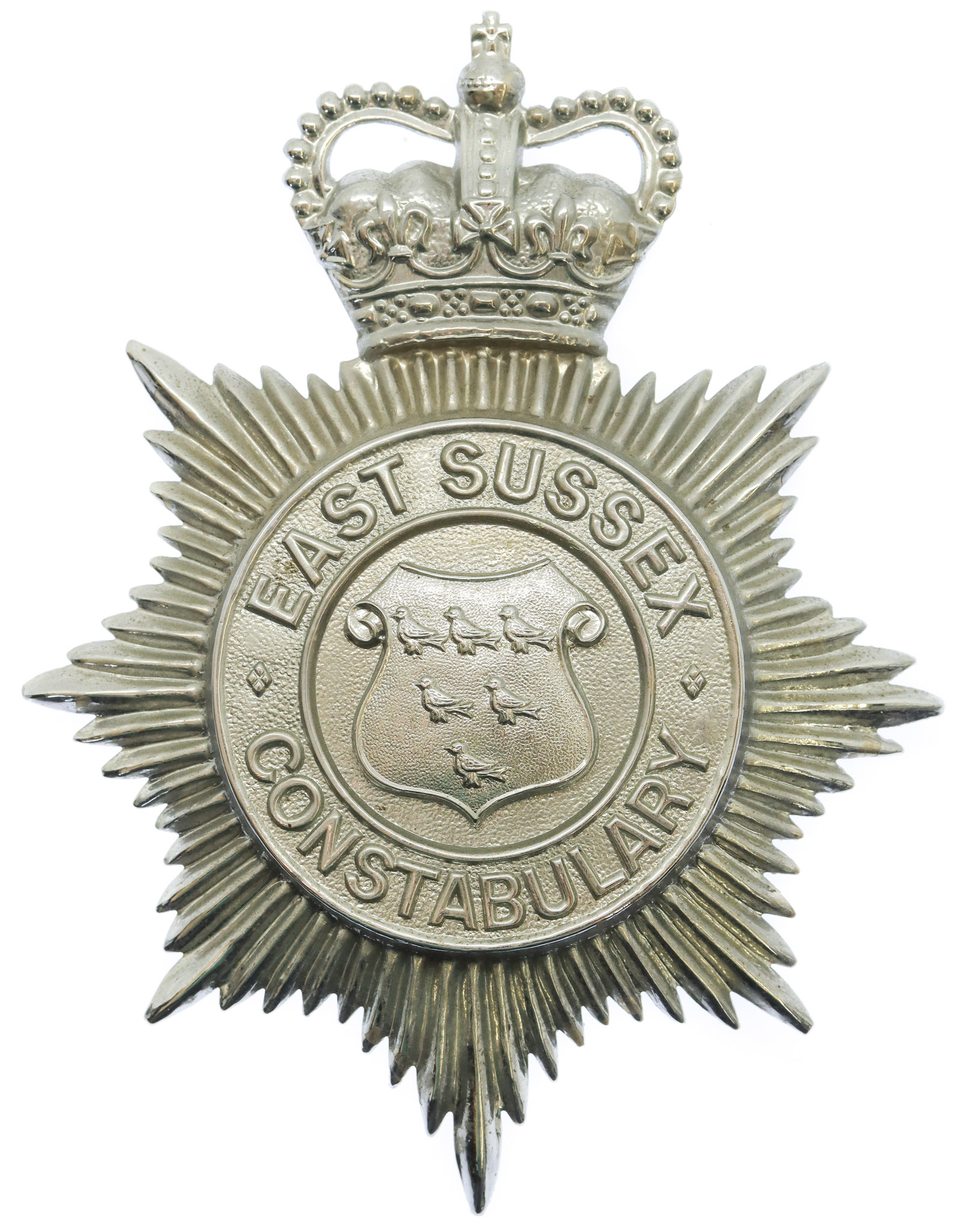East Sussex Constabulary Helmet Plate - Queen's Crown