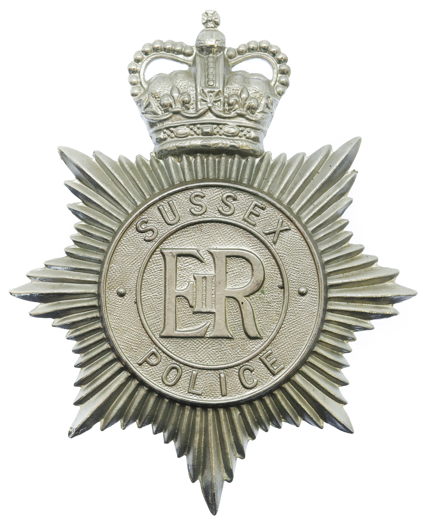 Sussex Police Helmet Plate - Queen's Crown