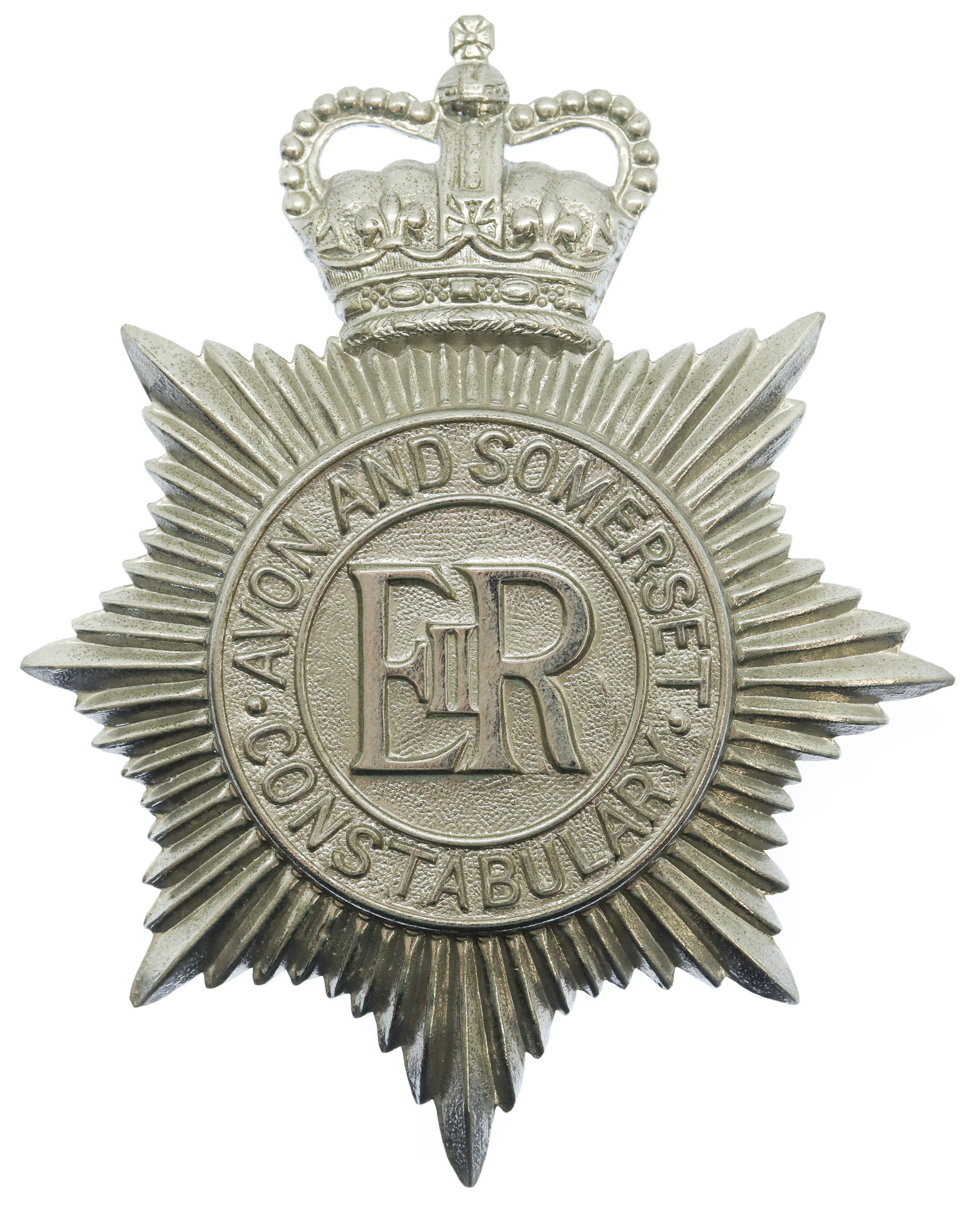 Avon and Somerset Constabulary Helmet Plate - Queen's Crown