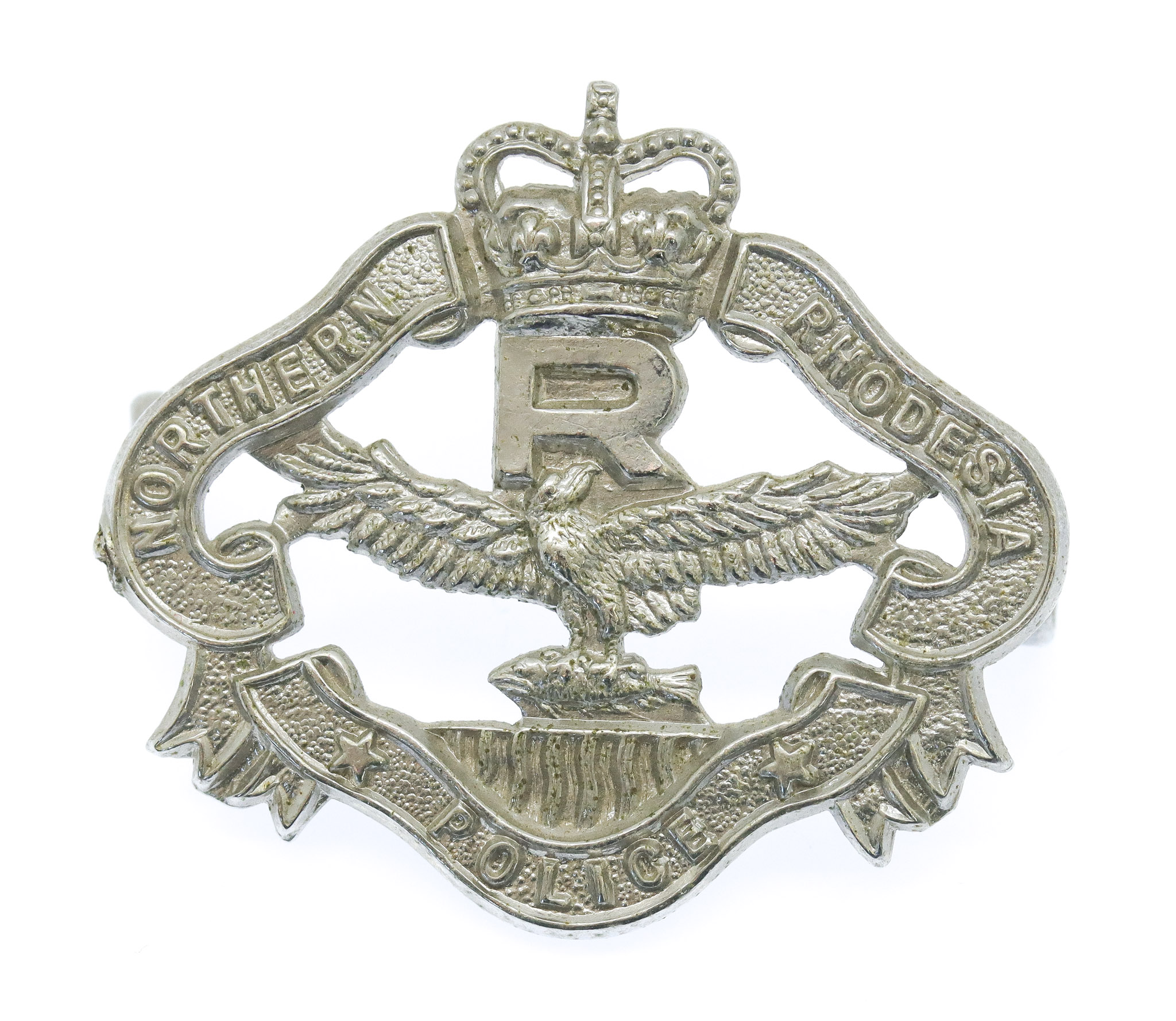 Northern Rhodesia Police Reserve Cap Badge - Queen's Crown