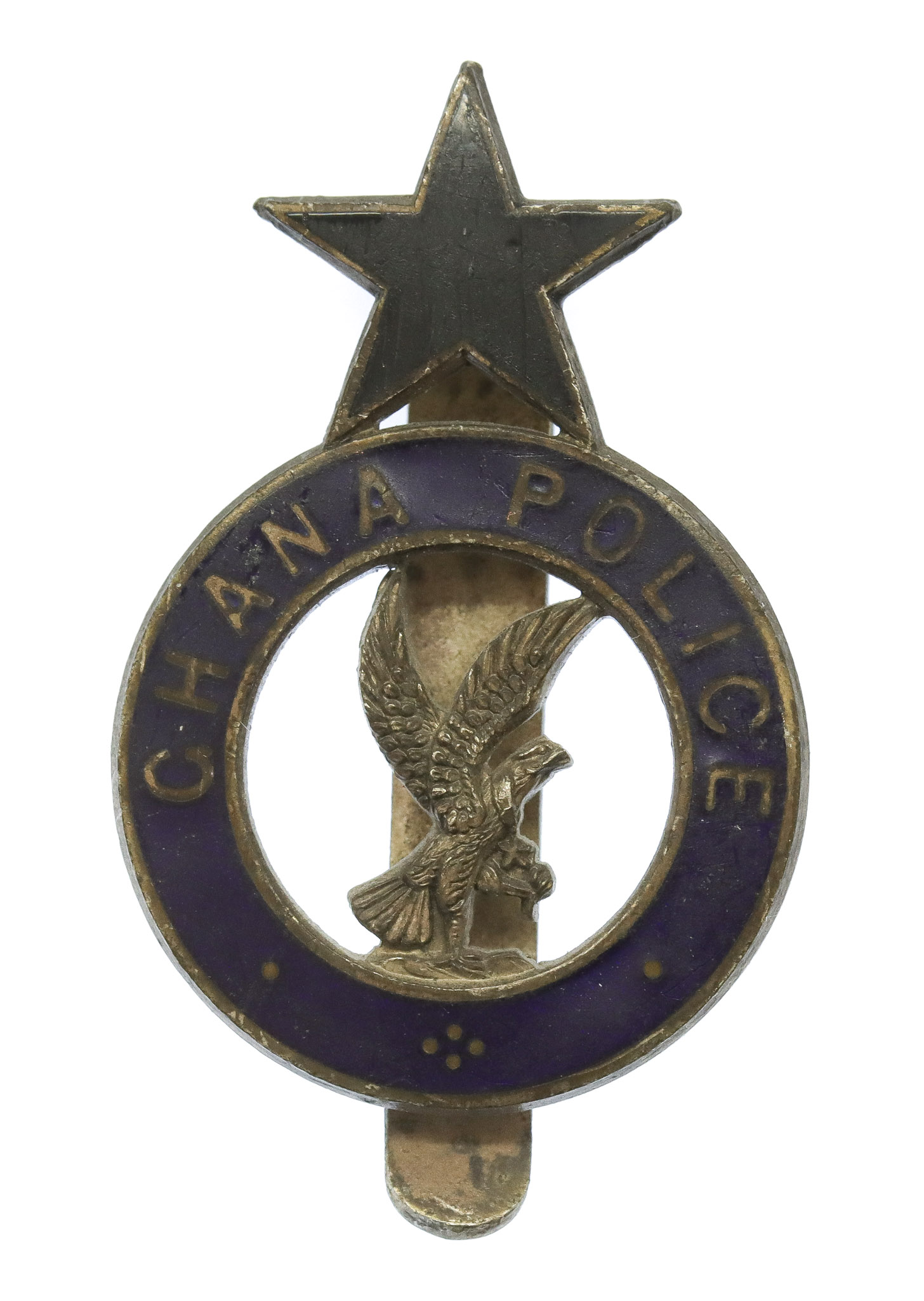 Ghana Police Senior Officer's Enamelled Cap Badge 