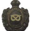 Staffordshire Constabulary Black Wreath Helmet Plate - King's Crown