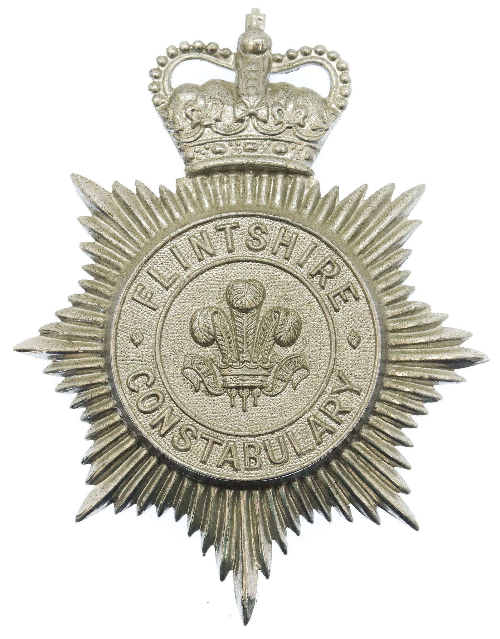 Flintshire Constabulary Helmet Plate - Queen's Crown