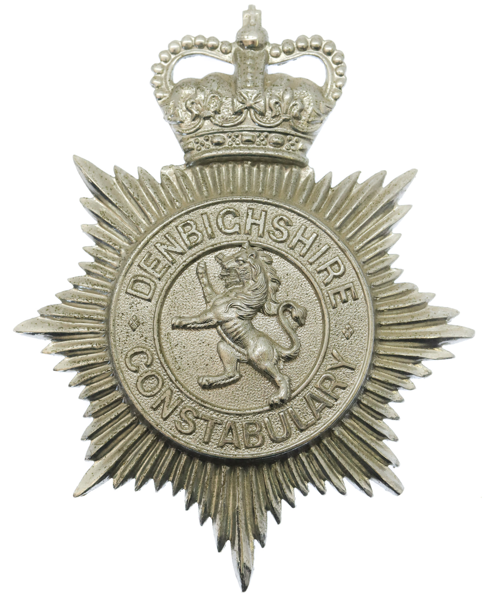 Denbighshire Constabulary Helmet Plate - Queen's Crown