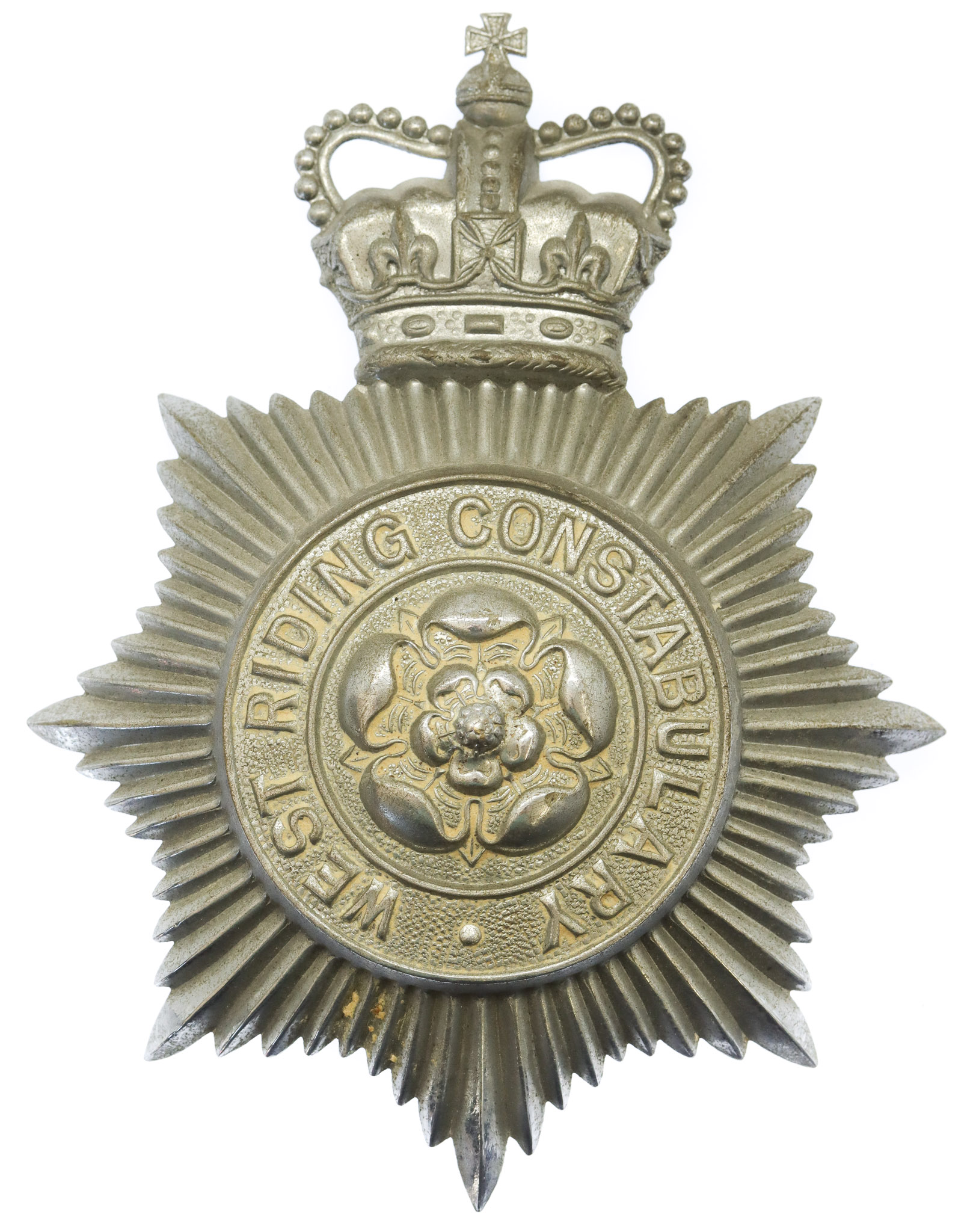 West Riding Constabulary Helmet Plate - Queen's Crown