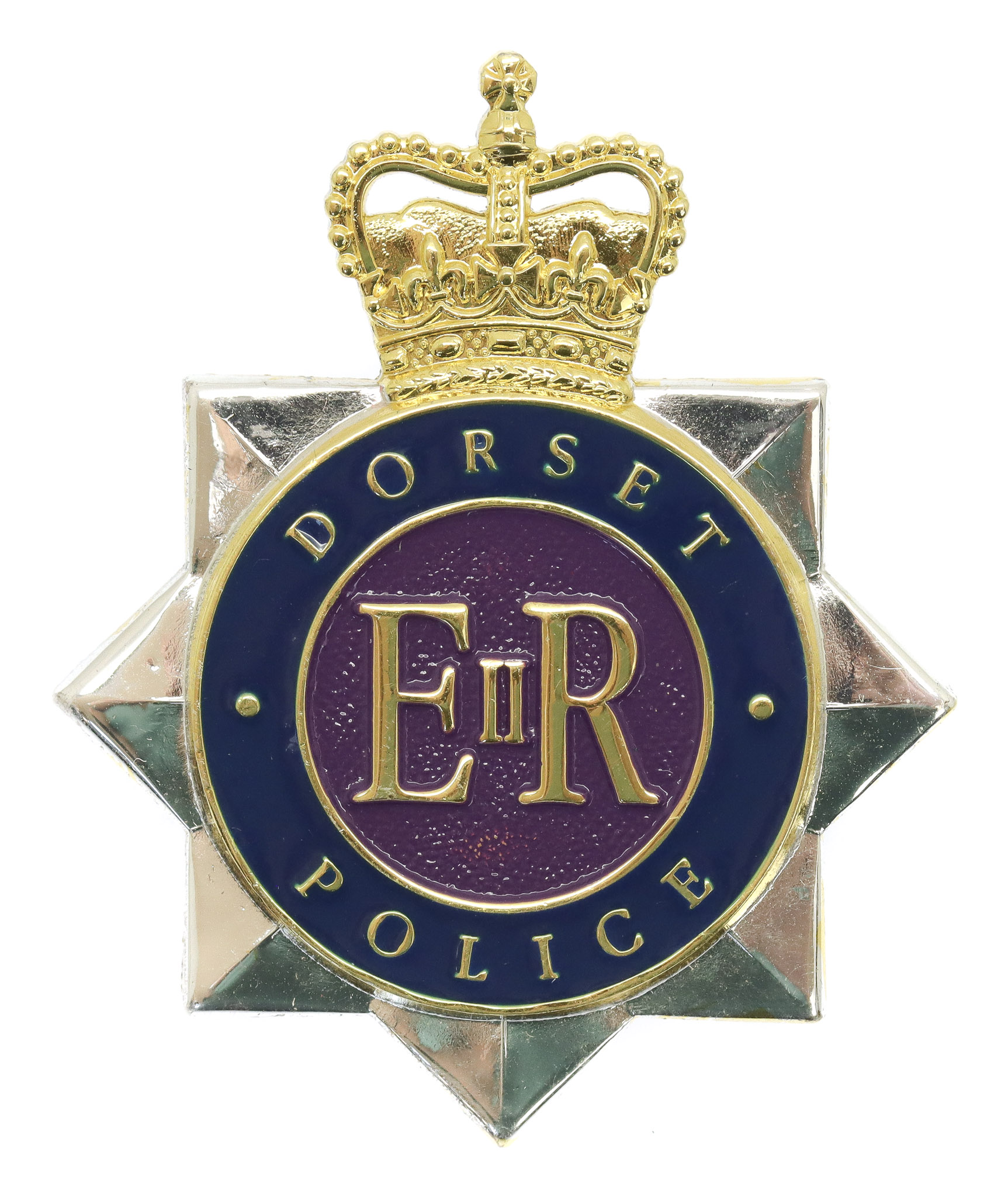 Dorset Police Enamelled Cap Badge - Queen's Crown