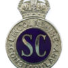 Lincolnshire Special Constabulary Enamelled Cap Badge - King's Crown