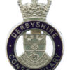 Derbyshire Constabulary Enamelled Cap Badge - Queen's Crown
