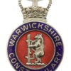 Warwickshire Constabulary Enamelled Cap Badge - Queen's Crown