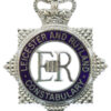 Leicester and Rutland Constabulary Senior Officer's Enamelled Cap Badge - Queen's Crown