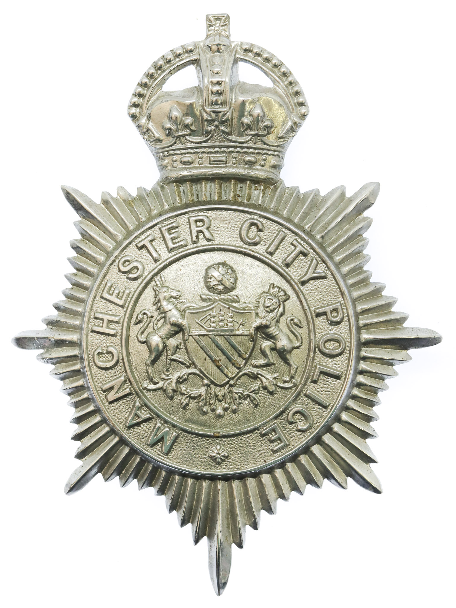 Manchester City Police Helmet Plate - King's Crown