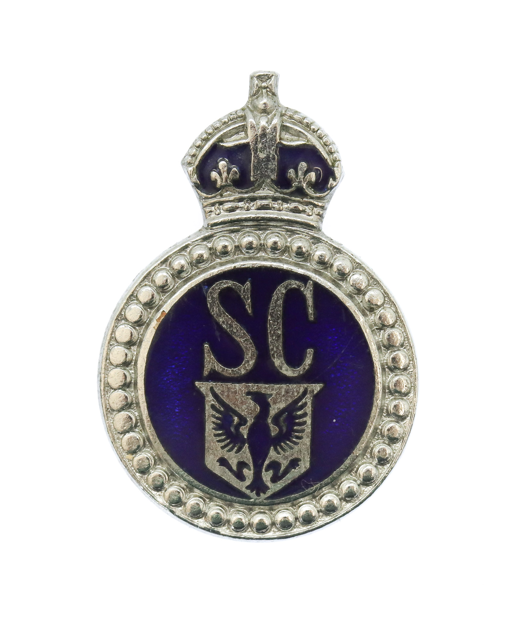East Riding Special Constabulary Enamelled Lapel Badge - King's Crown
