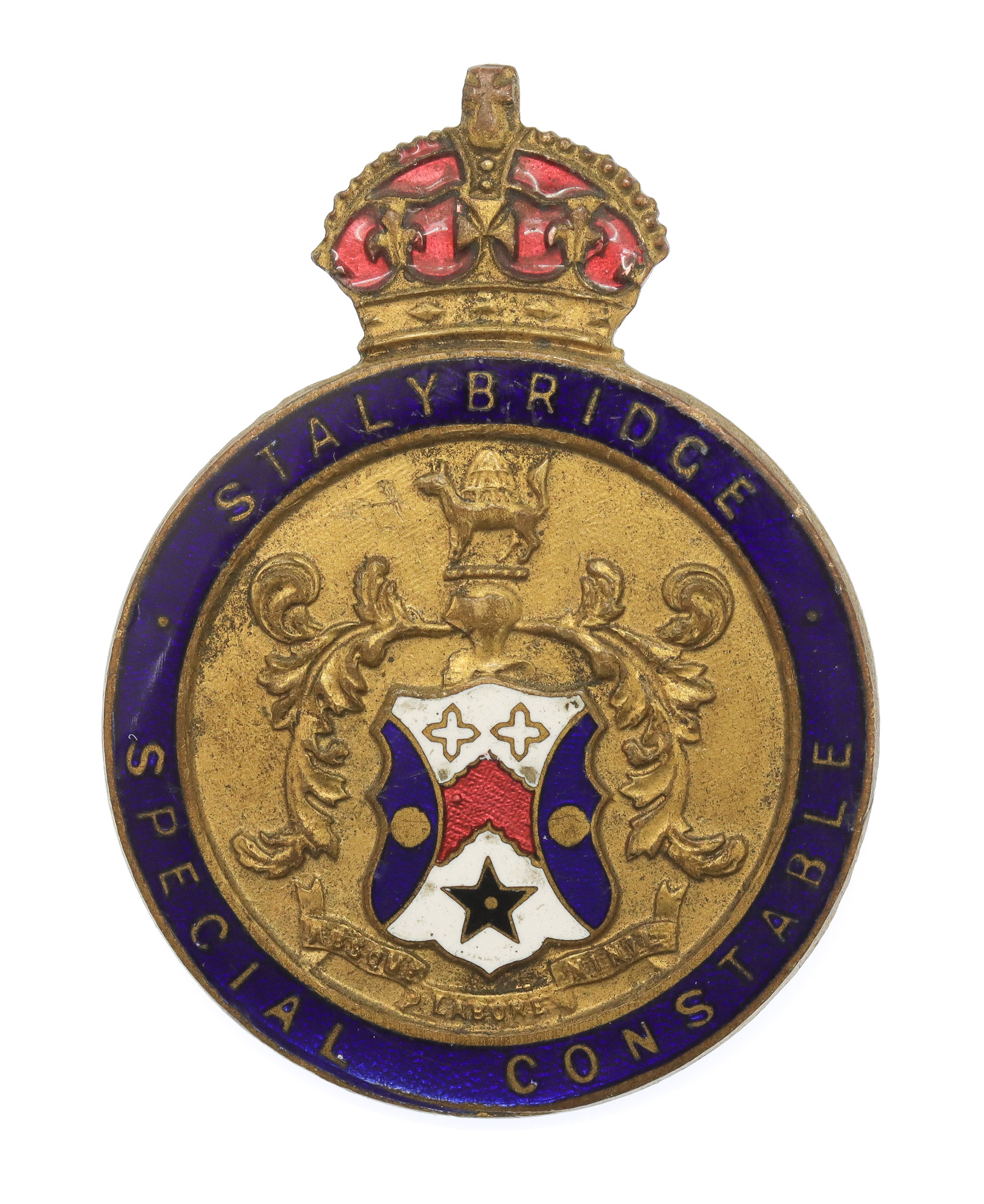 Stalybridge Special Constabulary Enamelled Lapel Badge - King's Crown