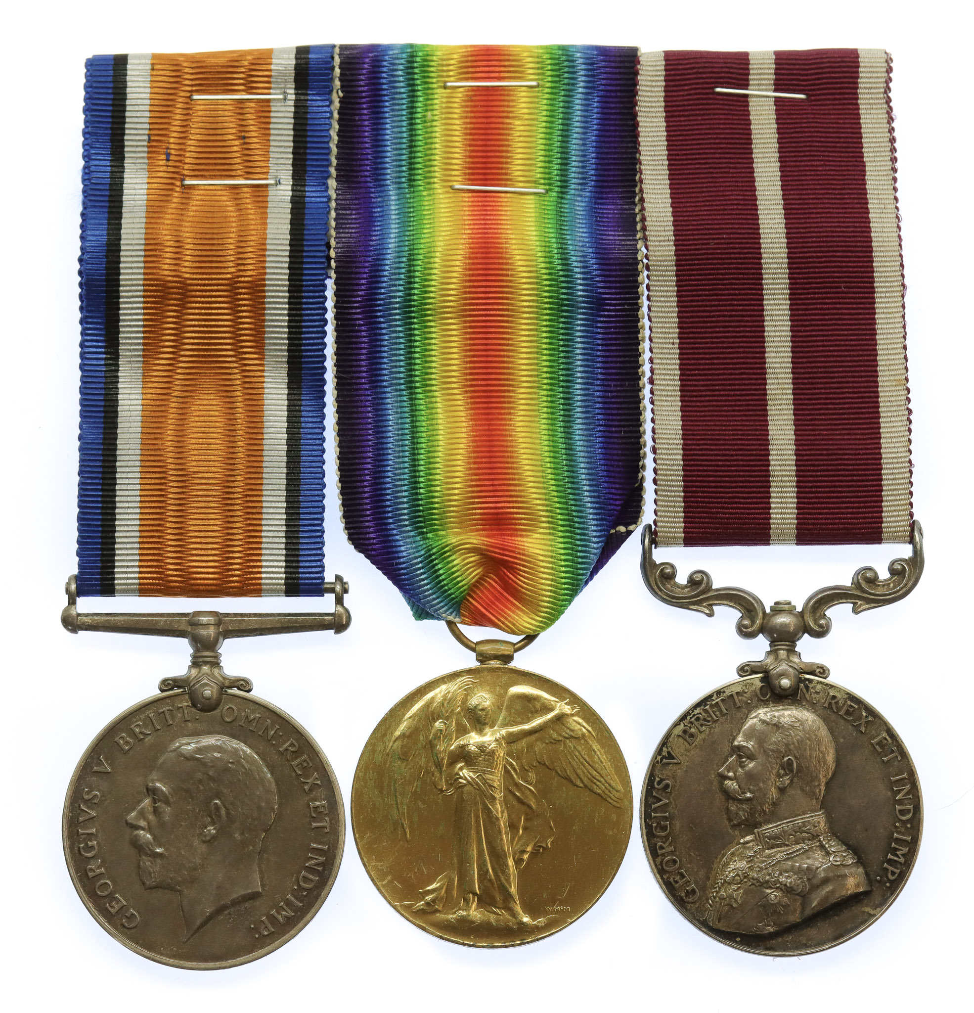 WW1 Meritorious Service Medal Group of Three - Gnr. F.W. Sloan, Royal Artillery