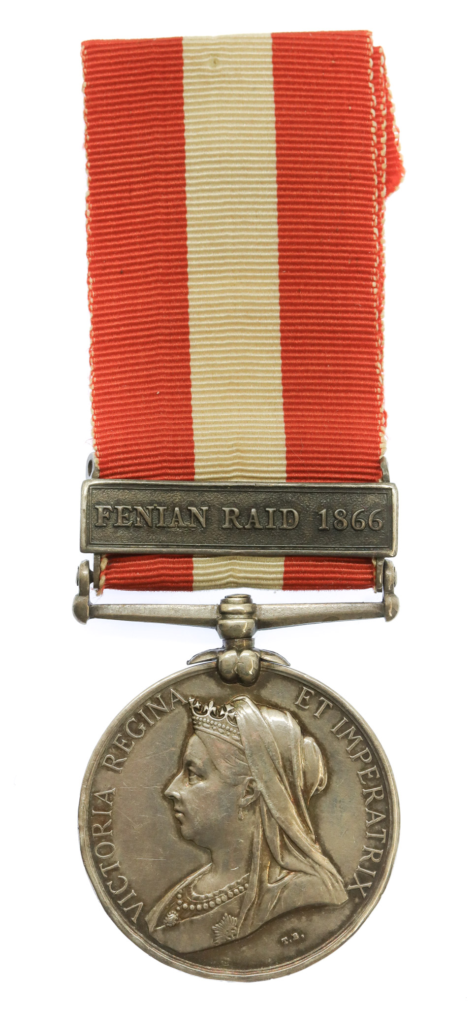 Canada General Service Medal 1866-1870 (Clasp - Fenian Raid 1866) - Pte. J.G. Kinnear, Chicago Volunteers