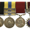  Queen's Sudan, Khedives Sudan (2 Clasps - The Atbara, Khartoum), Ed VII LS&GC Medal and Corps of Commissionaires Medal Group of Four - C.Sjt. G. Jepson, 1st Bn. Lincolnshire Regiment
