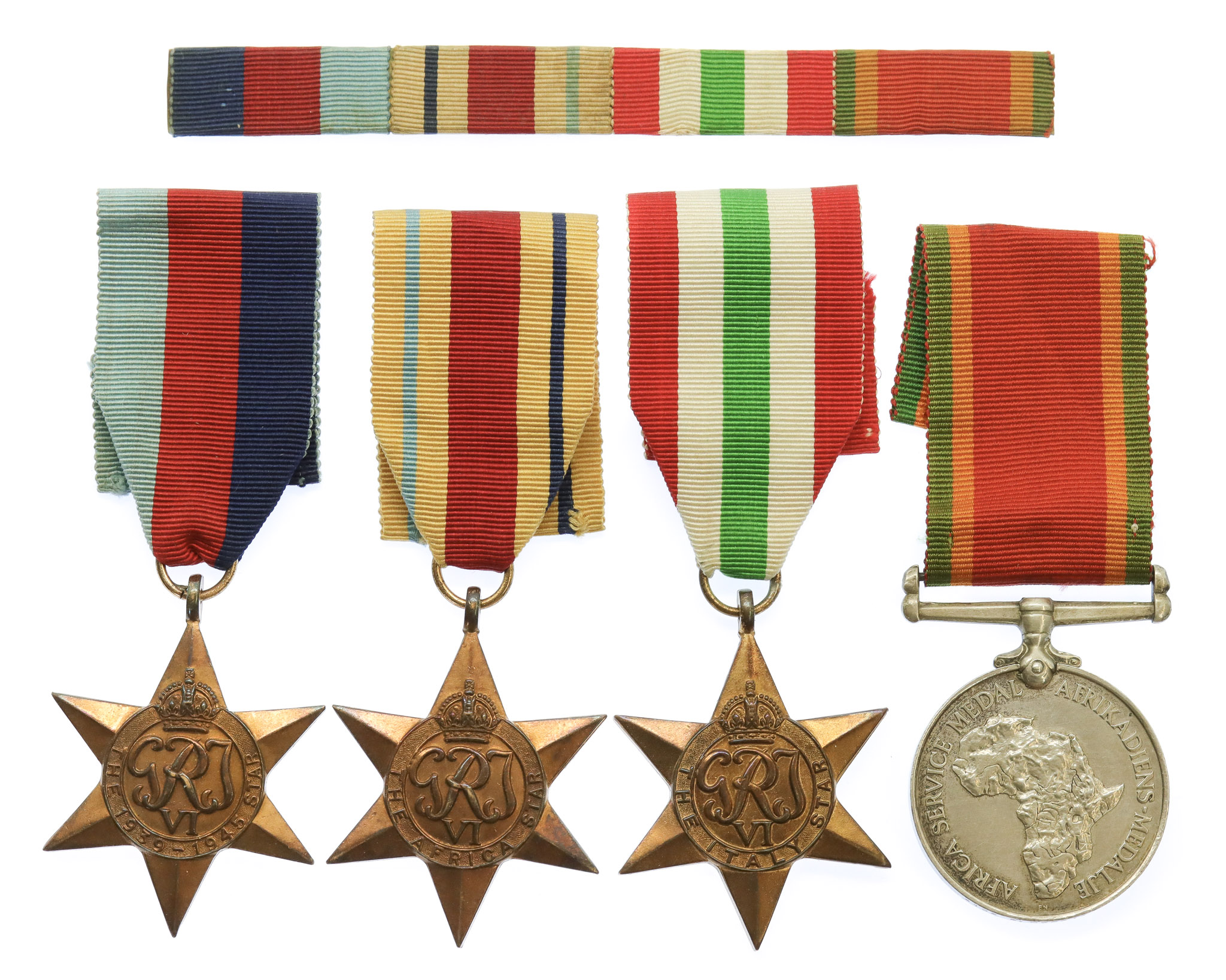 WW2 South African Medal Group of Four - 8102 E. Norris