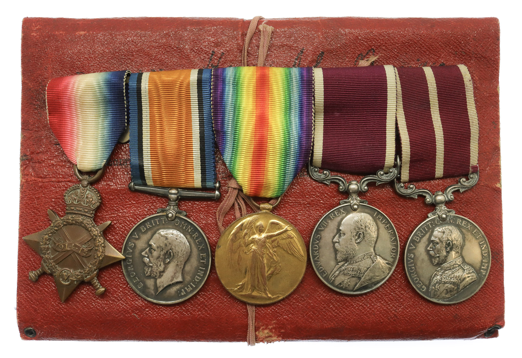 WW1 1914-15 Star, British War Medal, Victory Medal, EdVII LS&GC and Meritorious Service Medal Group of Five - W.O.Cl.II H.J. Burridge, Royal Engineers