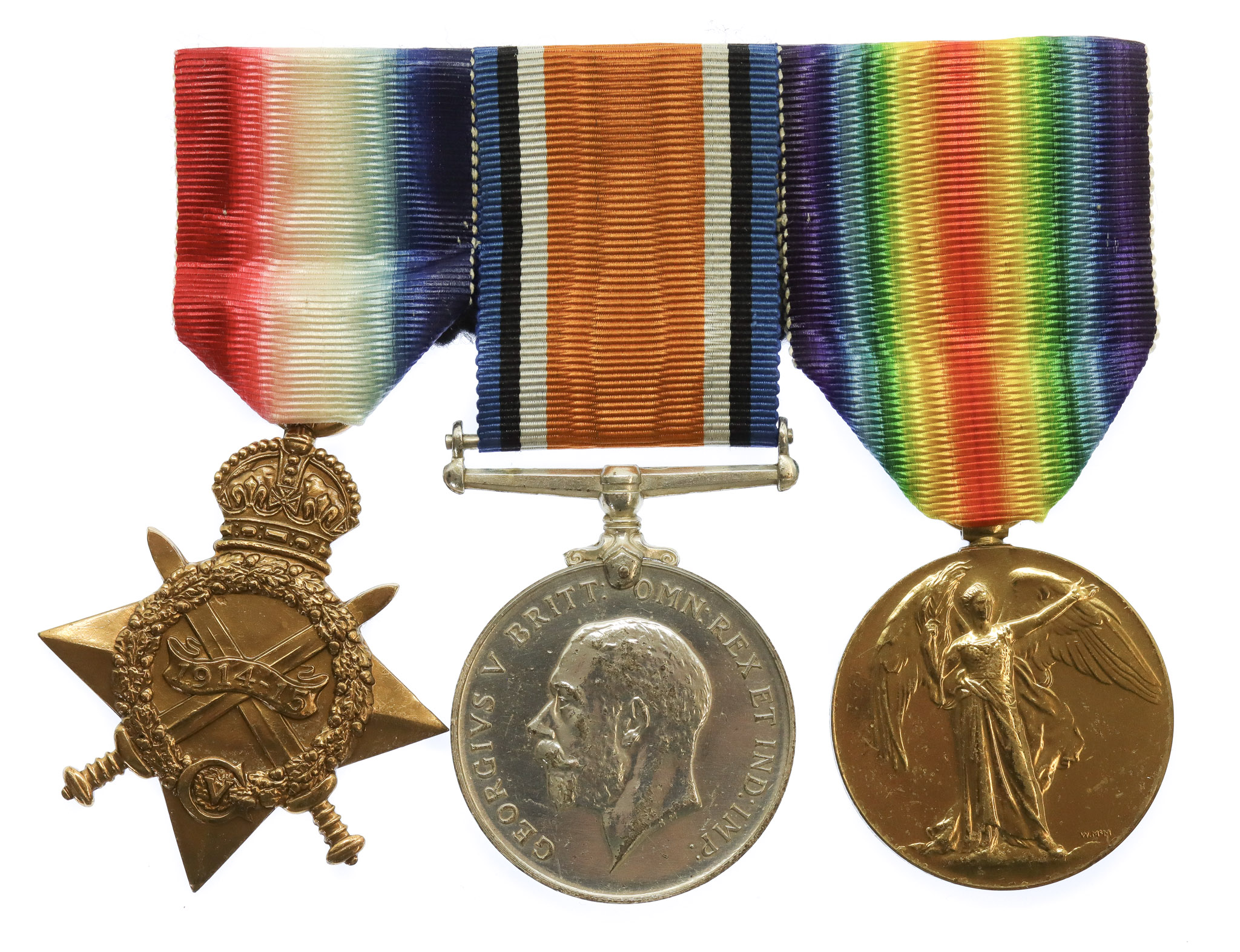 WW1 1914-15 Star Medal Trio - Lieut. R.W. Haynes, 3rd Bn. King's African Rifles 