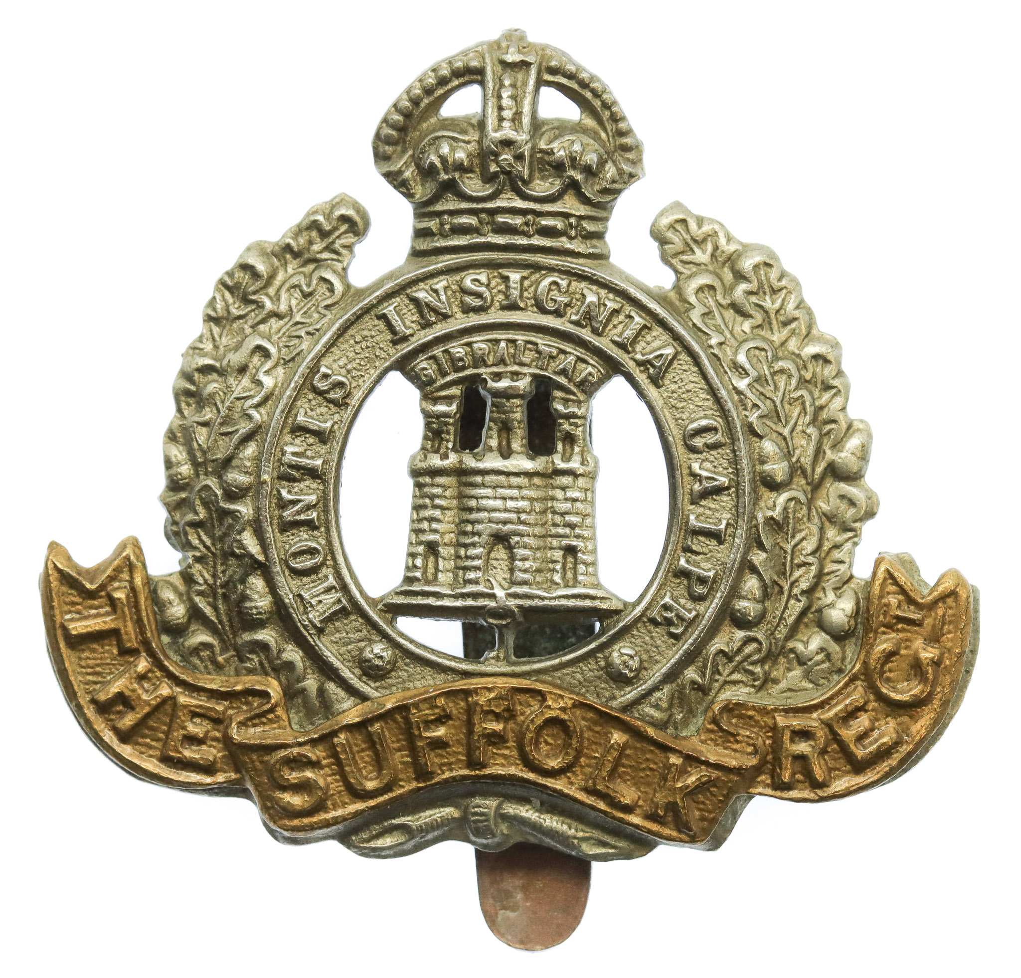 Suffolk Regiment Cap Badge - King's Crown